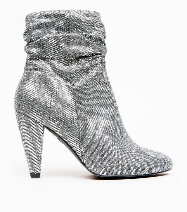 silver sparkly heels wide fit
